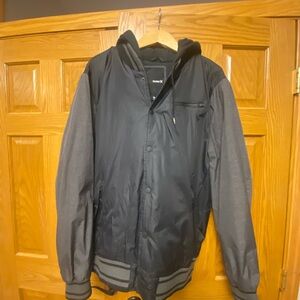 Hurley Black and Gray Men's Baseball Jacket
